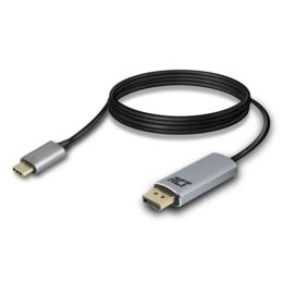 ACT USB-C naar Displayport 4K adapterkabel 1,8m zwart