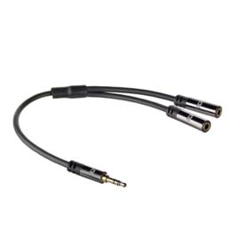 ACT 3,5mm stereo jack - 2x female audio splitterkabel