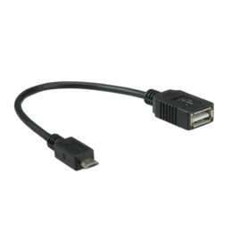 USB Micro B naar USB-A OTG adapter M/F 20cm