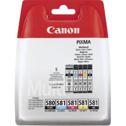 Canon PGI-580 & CLI-581 value pack cyaan/magenta/geel/zwart