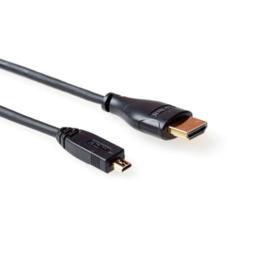 ACT HDMI kabel naar Micro HDMI 4K met ethernet M/M 2 meter