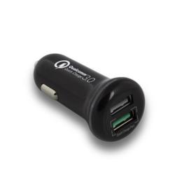 Ewent EW1352 2-poorts USB autolader 5A met Quick charge 3.0