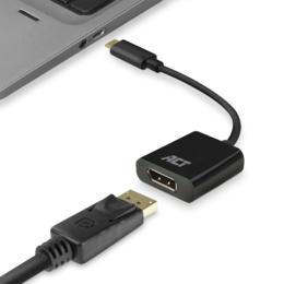 ACT USB-C naar 4K Displayport kabel 0,15 meter