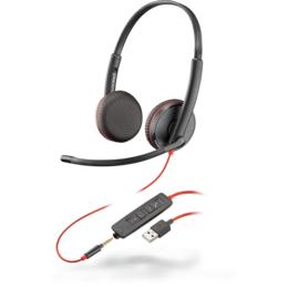 Poly Plantronics Blackwire C3225 USB koptelefoon zwart