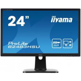 24" iiyama B2483HSU-B1DP LED Pivot D-Sub/DVI/DP + Spk