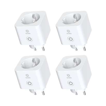 4-pack Woox R6113 Slimme stekker 16A met energiemeter
