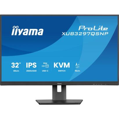 32" iiyama XUB3297QSNP-B1 IPS 1ms HDMI/DP/USB Dock speakers
