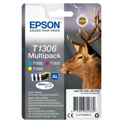 Epson T1306 DURAbrite cyaan/magenta/geel