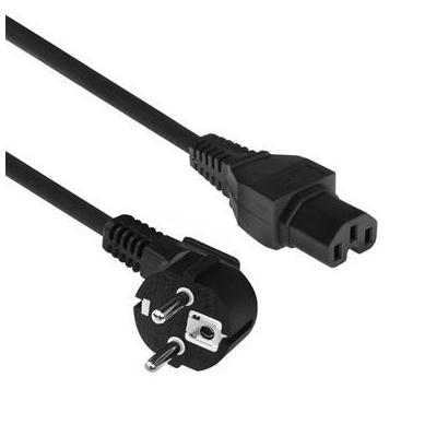 ACT stroomkabel CEE 7/7 haaks naar C15 zwart 1 meter