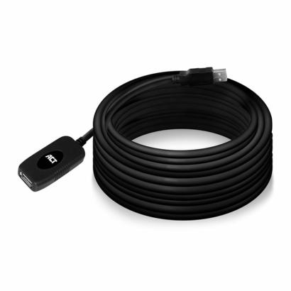 ACT USB 2.0 A verlengkabel met signaalversterker M/F 10m