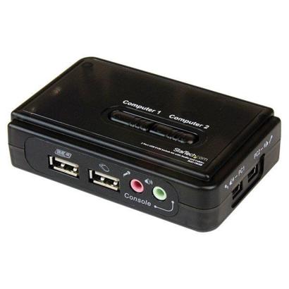 StarTech 2-poorts USB KVM switch met audio en kabels