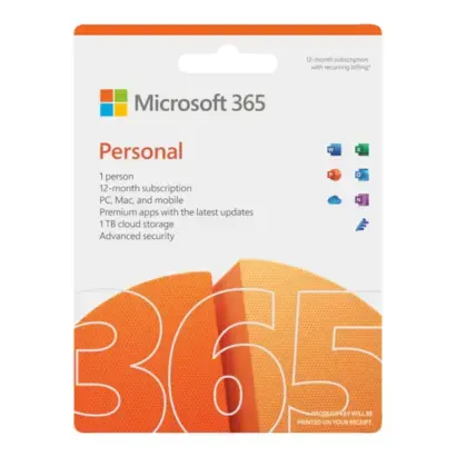 Microsoft 365 Personal 1 gebruiker 1 jaar (key only)