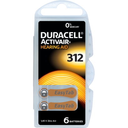 Duracell DA312 Activair EasyTab (hoorapparaatbatterij)