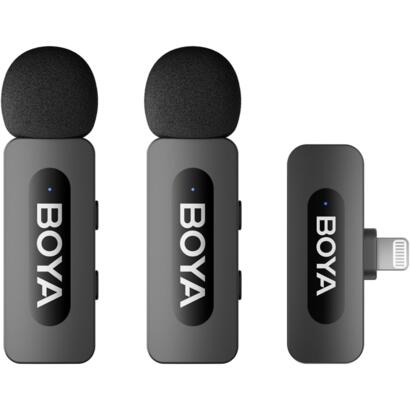 Boya BY-V2 V2.0 draadloze microfoon lightning - 2TX-1RX