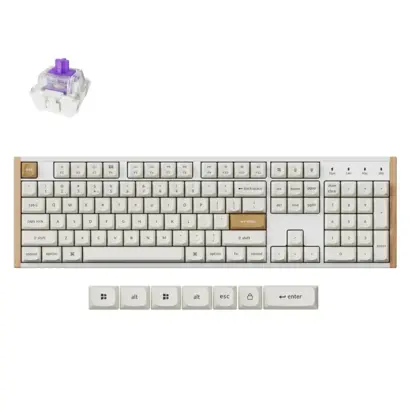 Keychron K10 HE Gaming toetsenbord Nebula special edit. wit