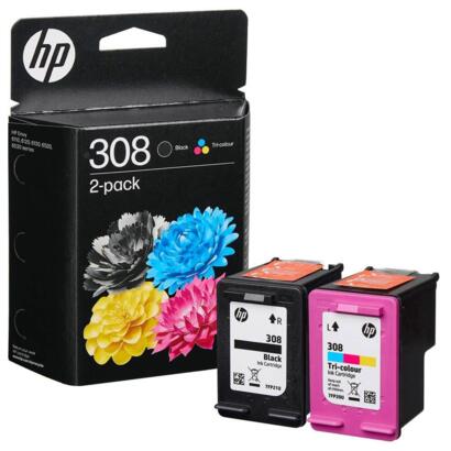 HP 308 Multipack zwart/drie-kleuren inktcartridge