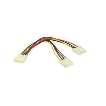 Molex splitter Y kabel voor voeding  12Volt naar 2x 12Volt