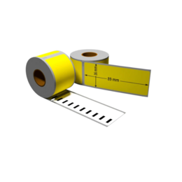 Huismerk gele adreslabels 89x36mm - compatible met 99012