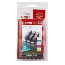 Canon CLI-521 value pack cyaan/magenta/geel