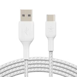 Belkin Braided USB-C naar USB-A kabel 1 meter wit