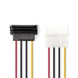 Nedis Molex naar Sata 15-pins voedingskabel M/F 0,15m