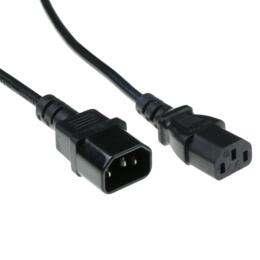 ACT AK5030 C13 naar C14 UPS-voedingskabel 1,8 meter zwart