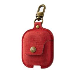 Twelve South AirSnap twill case voor AirPods scarlet red