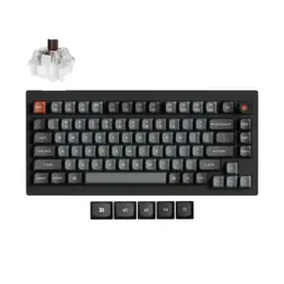 Keychron V1 8K QMK toetsenbord brown switch zwart