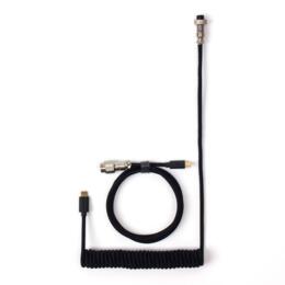 Keychron Coiled Aviator USB-C kabel recht zwart