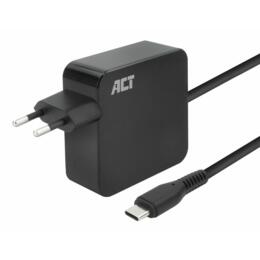 ACT 65W USB-C laptop adapter met Power Delivery zwart