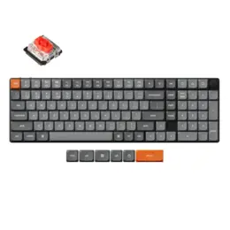 Keychron K17 Max QMK toetsenbord white backlight red