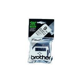 Brother M-K221BZ Labeltape zwart op wit 9mm (8 meter)