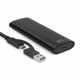 ACT AC1615 externe USB-C M.2 SATA en NVMe SSD behuizing