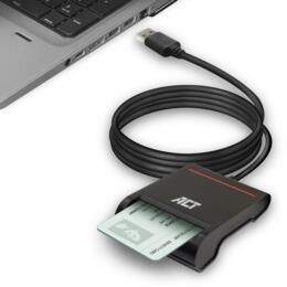 ACT Externe USB 2.0 Smartcard eID Kaartlezer zwart