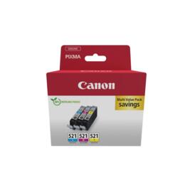 Canon CLI-521 value pack cyaan/magenta/geel