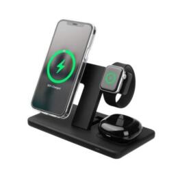 Fixed MagPowerstation voor iPhone, Watch & AirPods zwart