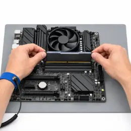 Montage van geheugenmodule in pc of laptop