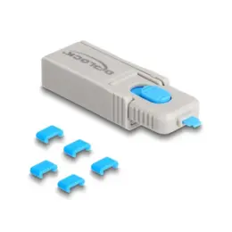 Delock 20926 USB-C-poortblokkers met sleutel – 5 stuks