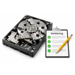 HARDE SCHIJF + DATA VERNIETIGINGSVERKLARING PER HDD