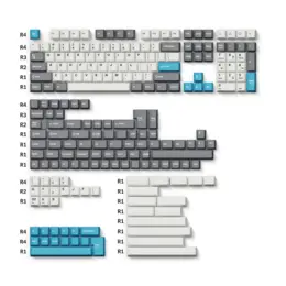 Keychron Double Shot Cherry PBT Keycaps full set grijs/wit