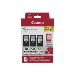 Canon PG-540 2x & CL-541XL 1x multipack zwart/kleur + papier