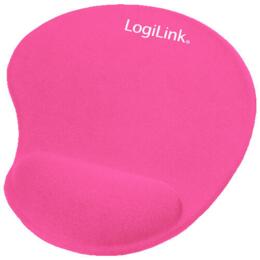 LogiLink gel muismat met polssteun roze