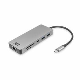 ACT AC7092 USB-C 4K HDMI PD passthrough card reader docking