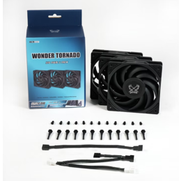 Scythe Wonder Tornado 120mm 2500RPM ventilator zwart 3-pack