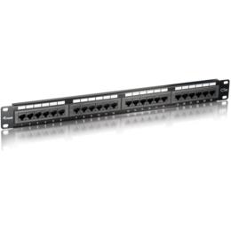 Equip Patch Panel 24-poorts CAT5e 1U 19inch zwart