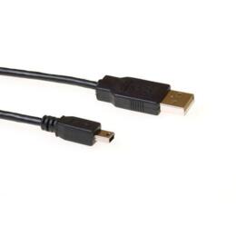 ACT USB 2.0 A male - USB mini B5 male 3,00 meter