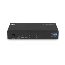 ACT 4K HDMI 1-in-4 out splitter met EDID ondersteuning