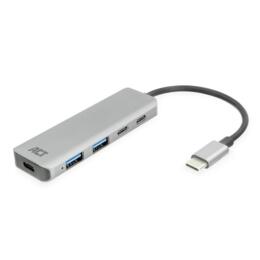 ACT 4-poorts USB-C hub met 2xUSB-A en 2xUSB-C