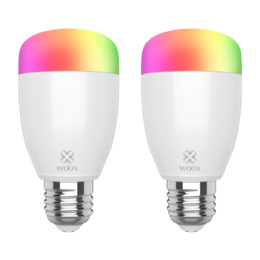 2-pack Woox R5085 Diamond slimme E27 LED lamp WiFi RGB