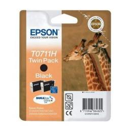 Epson T0711H DURABrite Ultra Double Pack zwart inktcartridge